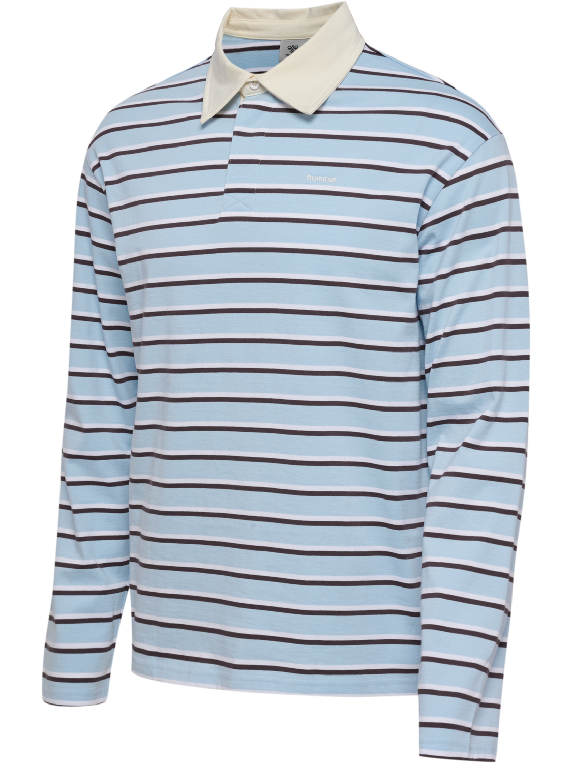 hmlI-D POLO L/S, FLOATY BLUE, packshot