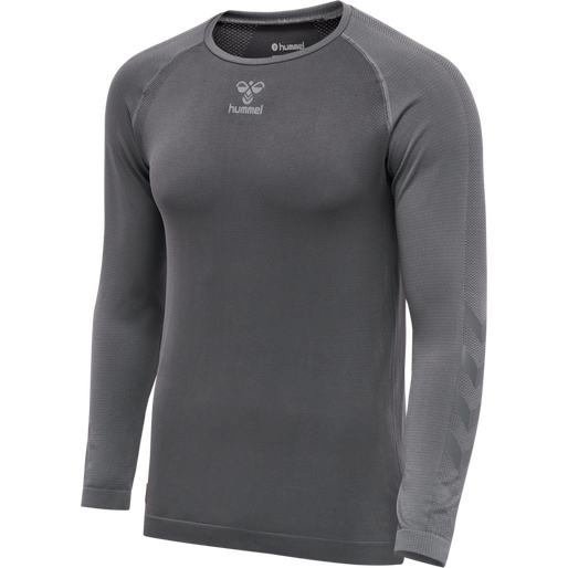 hmlPRO GRID SEAMLESS L/S, FORGED IRON/QUIET SHADE, packshot