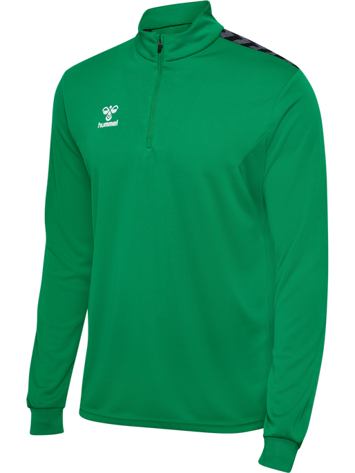 hmlAUTHENTIC HALF ZIP SWEAT, JELLY BEAN, packshot