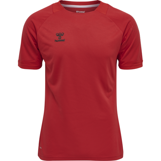 hmlLEAD S/S POLY JERSEY, TRUE RED hmlLEAD S/S POLY JERSEY, TRUE RED, packshot