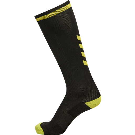 ELITE INDOOR SOCK HIGH, BLACK, packshot