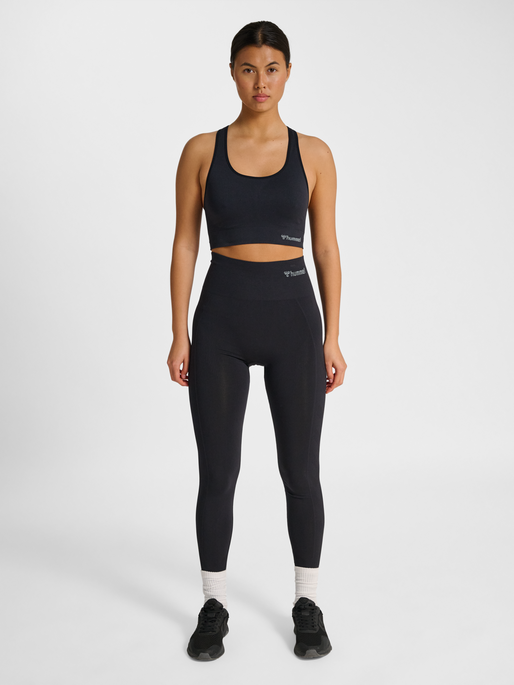 hmlTIF SEAMLESS HIGH WAIST TIGHTS, BLACK, model
