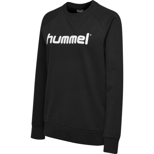 HMLGO COTTON LOGO SWEATSHIRT WOMAN, BLACK, packshot