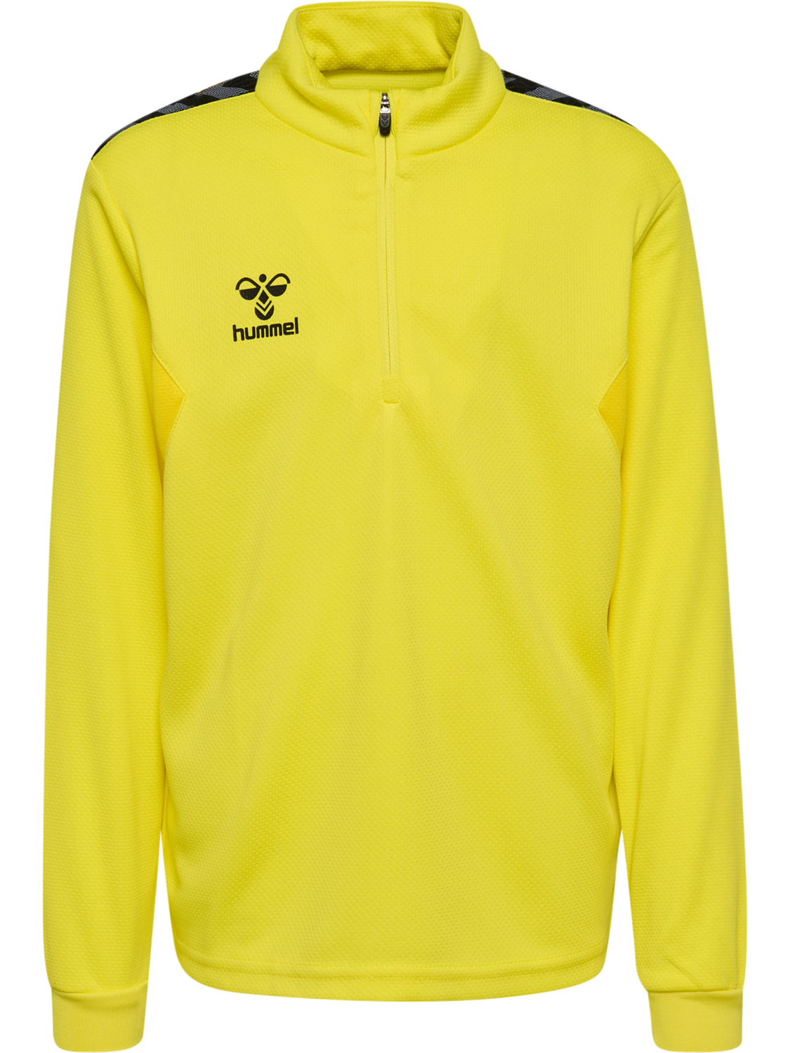 hmlAUTHENTIC HALF ZIP SWEAT KIDS, BLAZING YELLOW, packshot