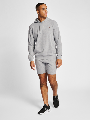 hmlIC FRED HOODIE, GREY MELANGE, model