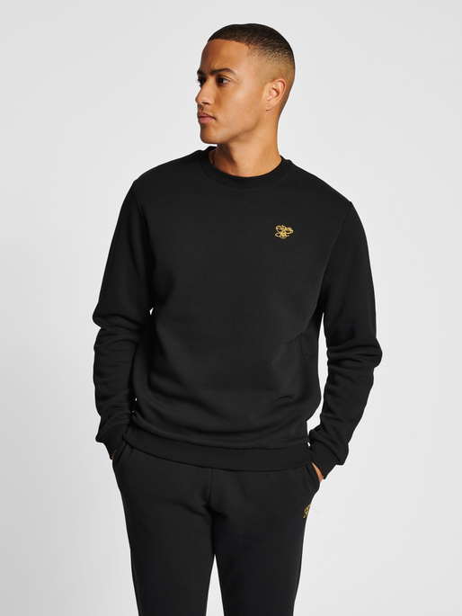 hmlAMNESTY SWEATSHIRT, BLACK, model