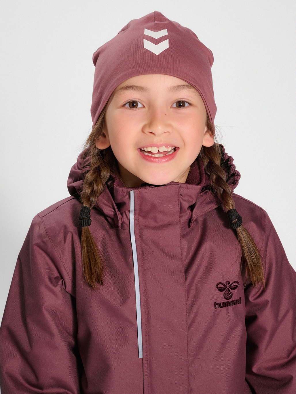 hmlGOAL TEX SNOWSUIT, ROSE BROWN, model