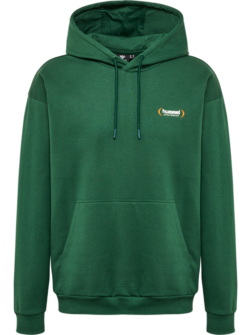hmlFELIX LOOSE HOODIE, DARK GREEN, packshot