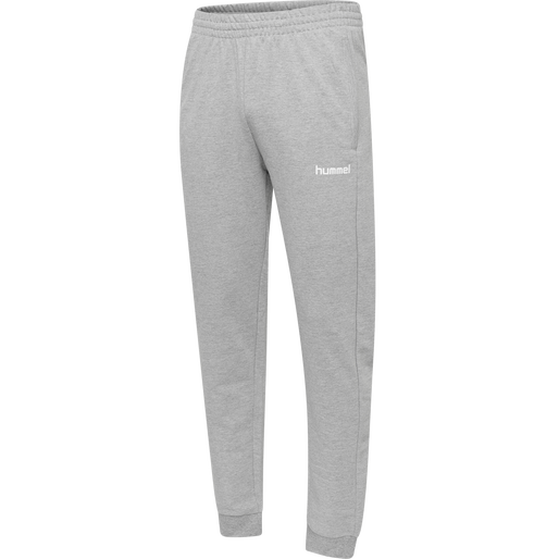 HMLGO COTTON PANT, GREY MELANGE, packshot