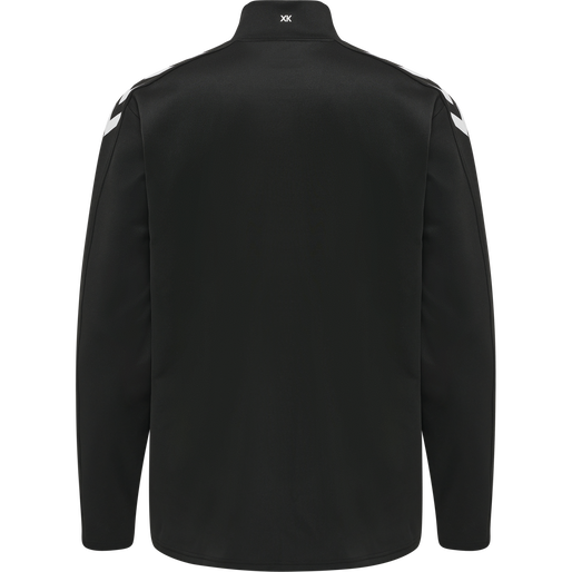 hmlCORE XK POLY ZIP SWEAT, BLACK/BLACK hmlCORE XK POLY ZIP SWEAT, BLACK/BLACK, packshot