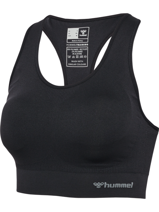 hmlTIF SEAMLESS PADDED SPORTS BRA, BLACK hmlTIF SEAMLESS PADDED SPORTS BRA, BLACK, packshot