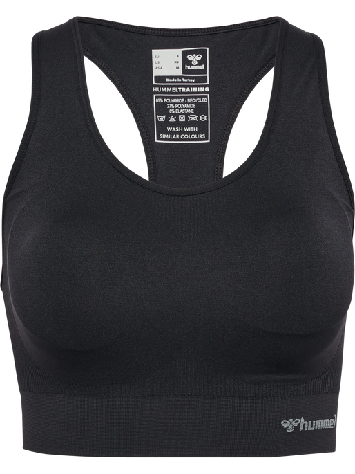 hmlTIF SEAMLESS PADDED SPORTS BRA, BLACK hmlTIF SEAMLESS PADDED SPORTS BRA, BLACK, packshot