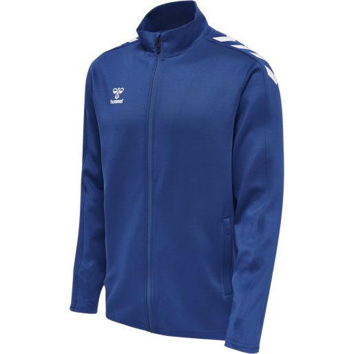 hmlCORE XK POLY ZIP SWEAT, TRUE BLUE, packshot