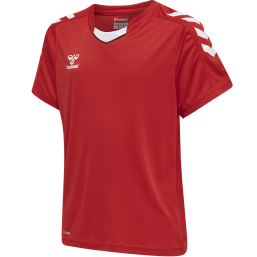 hmlCORE XK POLY JERSEY S/S KIDS, TRUE RED, packshot