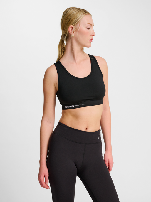 hmlPULSE LIGHT SUPPORT BRA, BLACK, model
