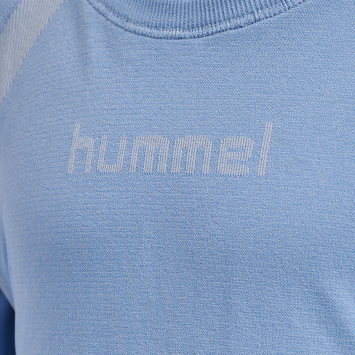 hmlSI SEAMLESS CROPTOP L/S, BEL AIR BLUE, packshot