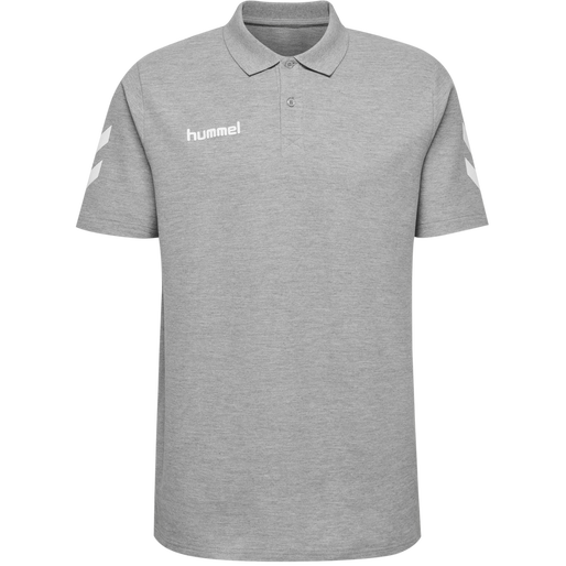 HMLGO COTTON POLO, GREY MELANGE, packshot