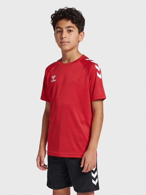 hmlCORE XK CORE POLY TEE S/S KIDS, TRUE RED, model