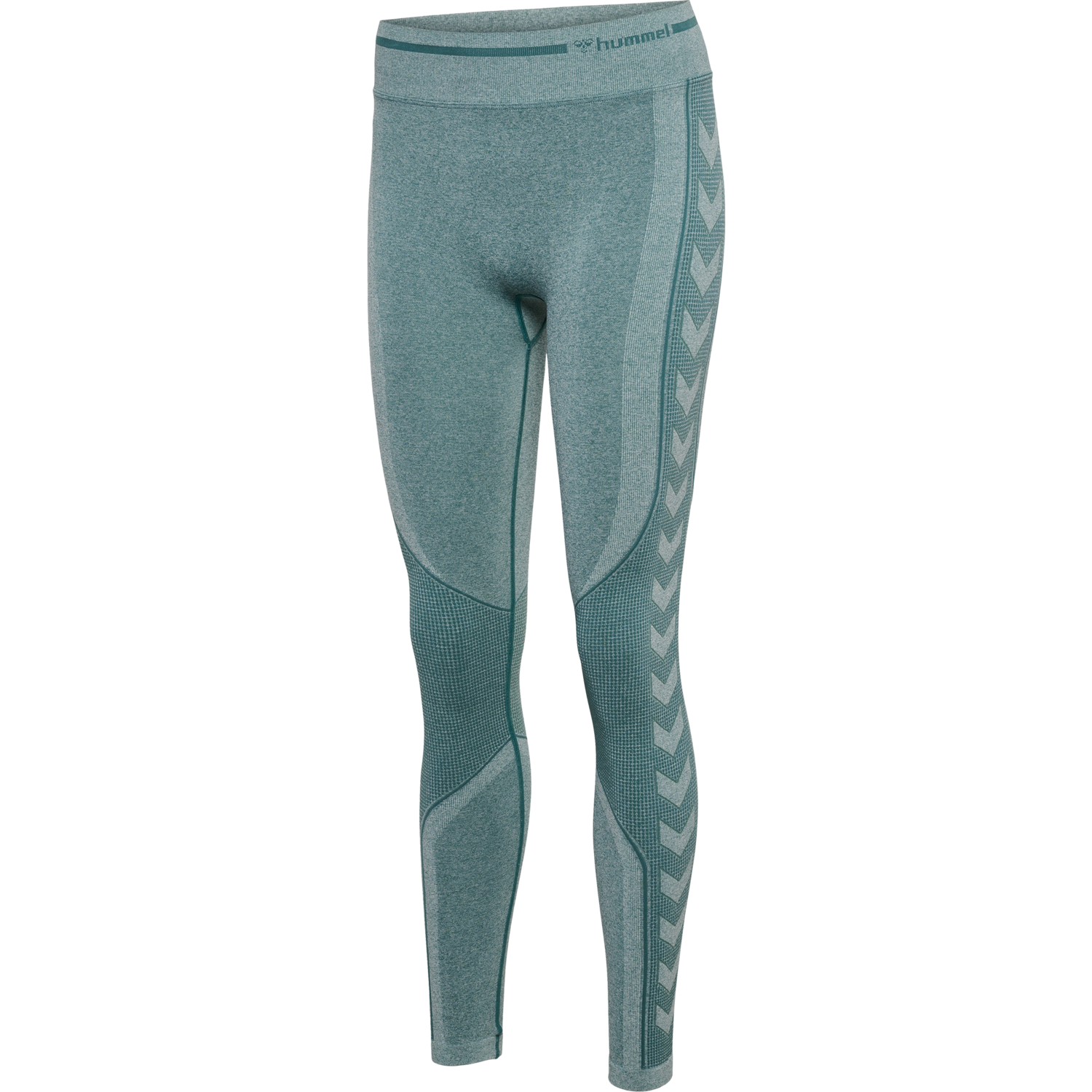 hmlMT LULU SEAMLESS SCRUNCH TIGHTS, NORTH ATLANTIC MELANGE, packshot