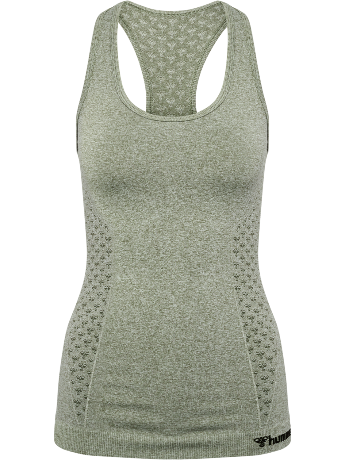 hmlCI SEAMLESS TOP, SEAGRASS MELANGE, packshot