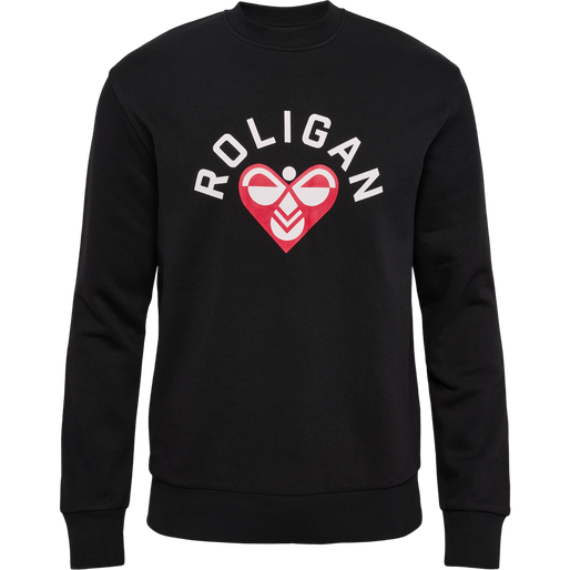 hmlROLIGAN SWEATSHIRT, BLACK hmlROLIGAN SWEATSHIRT, BLACK, packshot