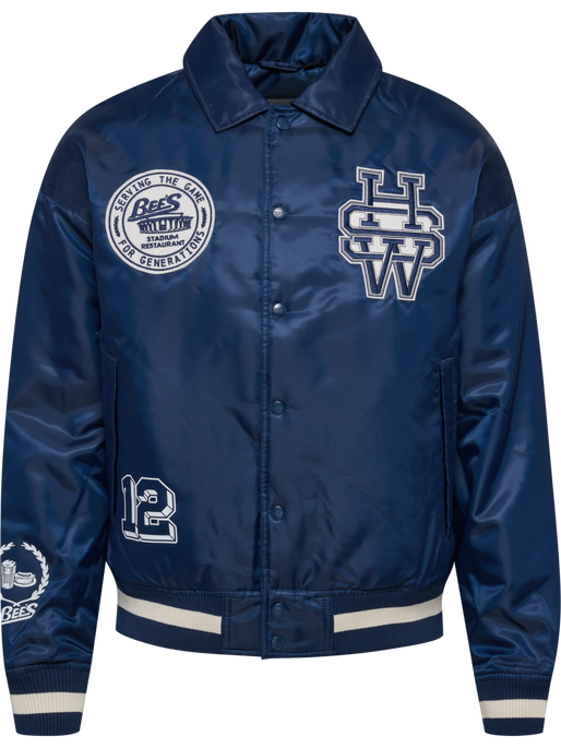hmlLETTERMAN JACKET HSW, DRESS BLUES, packshot