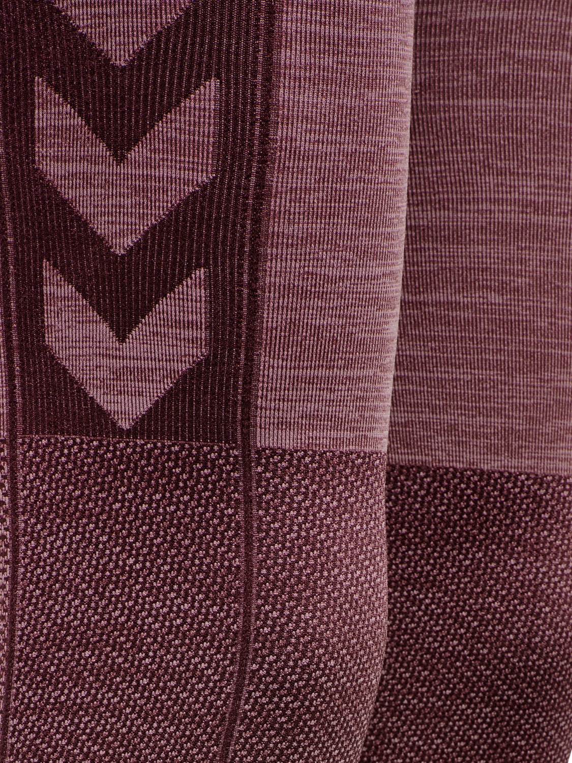 hmlCLEA SEAMLESS MID WAIST TIGHTS, FUDGE/WOODROSE MELANGE, packshot