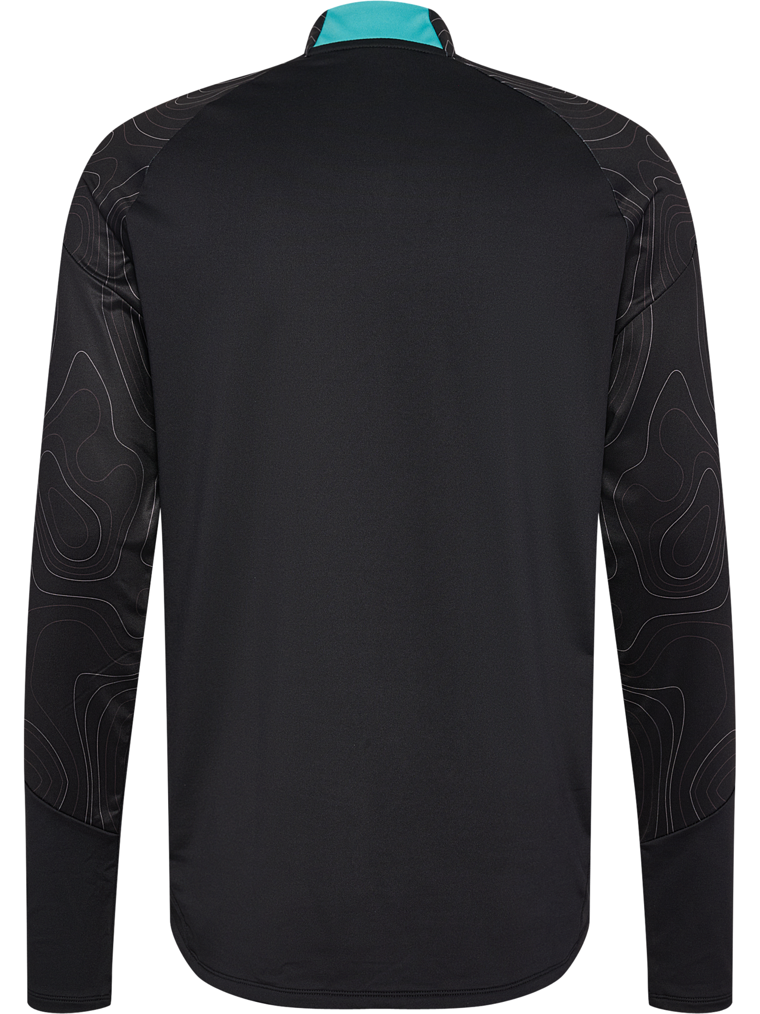 hmlBLAZE 2.0 TRAINING HALF ZIP, BLACK/POOL BLUE, packshot