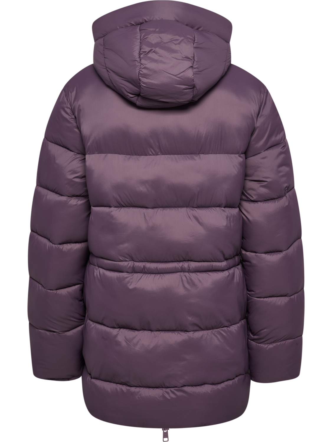 hmlMID LENGHT W PUFFER JACKET, BLACK PLUM, packshot