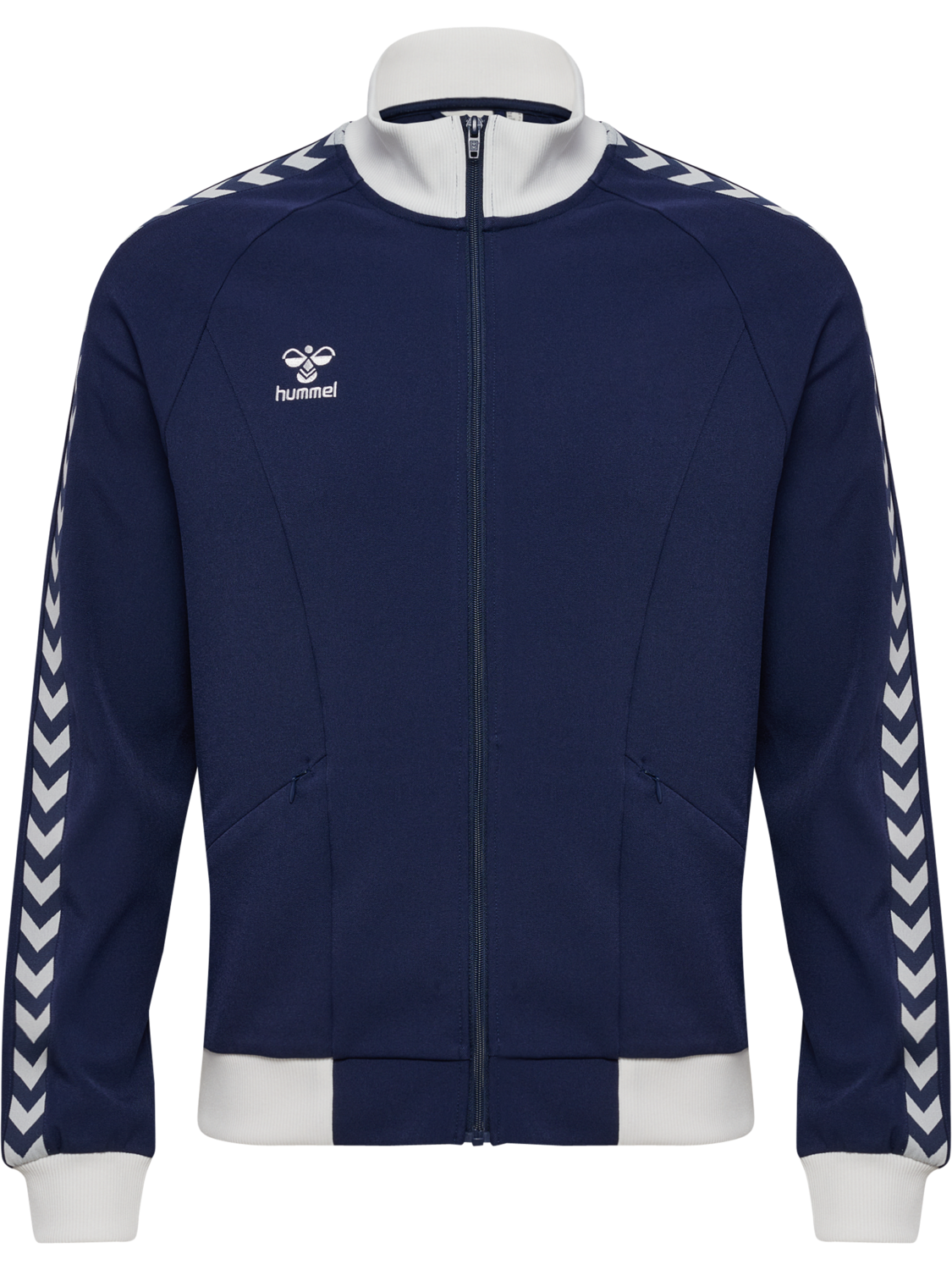 hmlROOT TRACK ZIP JACKET, MARINE, packshot
