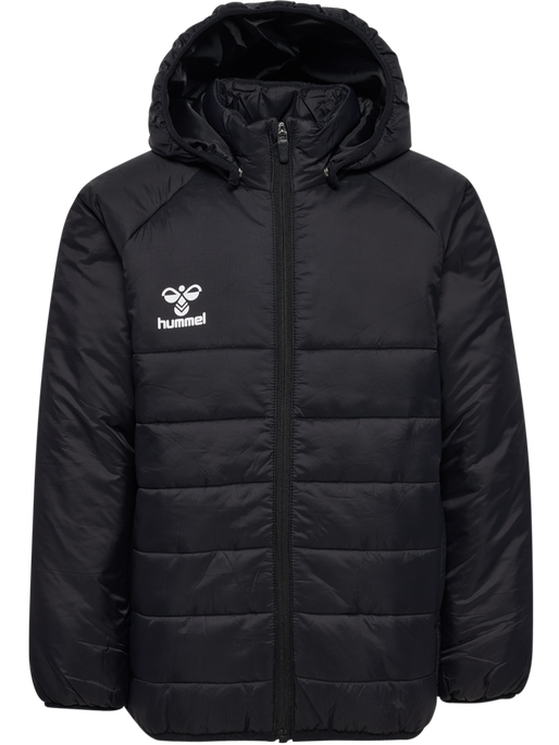 hmlGO QUILTED HOOD JACKET KIDS, BLACK, packshot