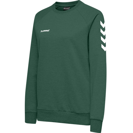HMLGO COTTON SWEATSHIRT WOMAN, EVERGREEN, packshot