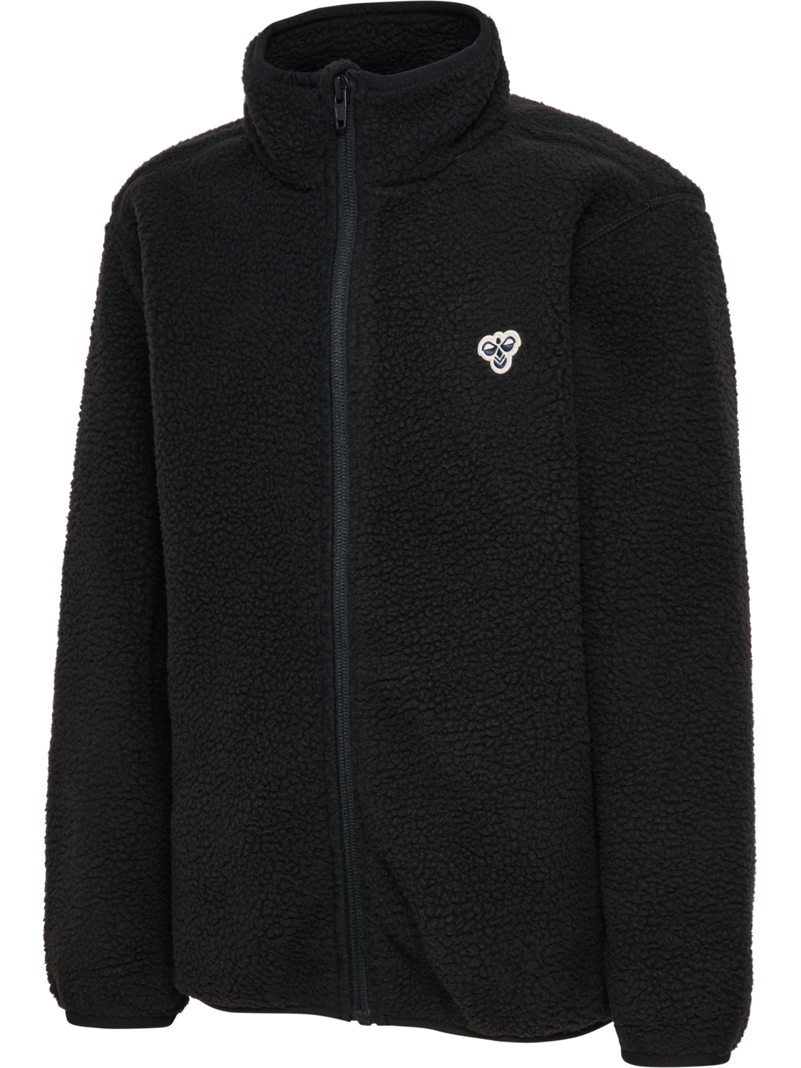 hmlJR ATLAS FLEECE ZIP JACKET, BLACK, packshot