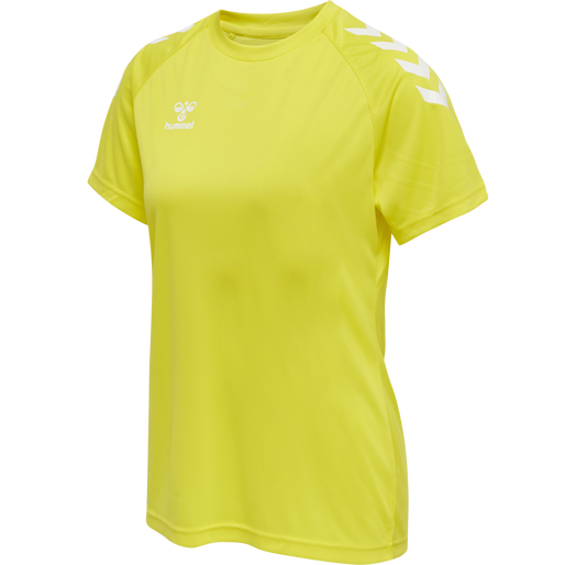 hmlCORE XK CORE POLY TEE  S/S WOMAN, BLAZING YELLOW, packshot