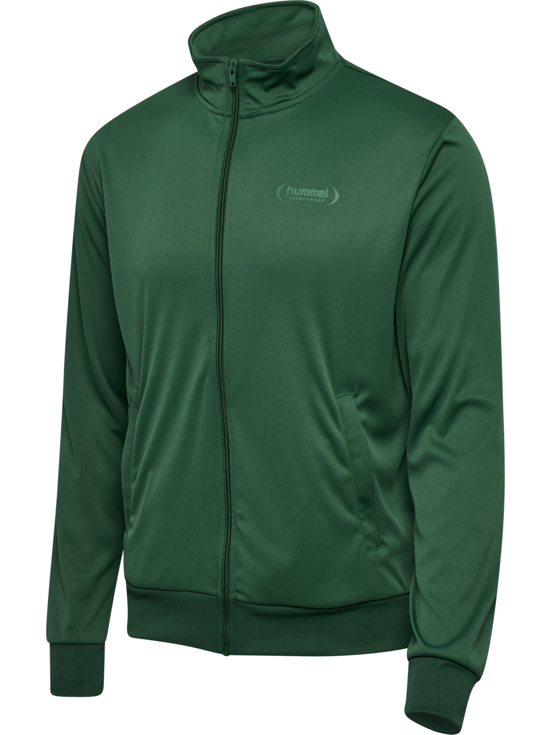 hmlFELIX  POLY TRACKSUIT SET, DARK GREEN, packshot