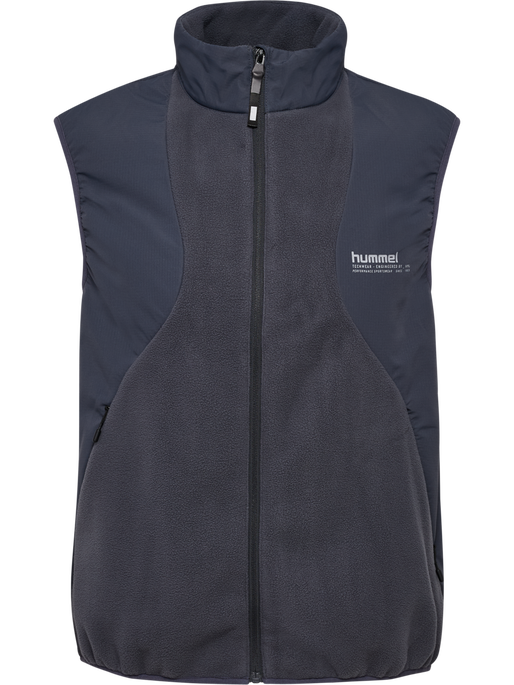 hmlHYBRID FLEECE VEST, EBONY, packshot
