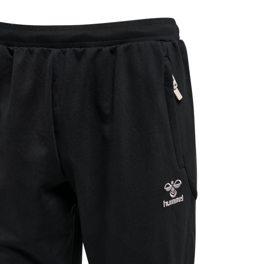 hmlMOVE GRID COTTON PANTS, BLACK, packshot