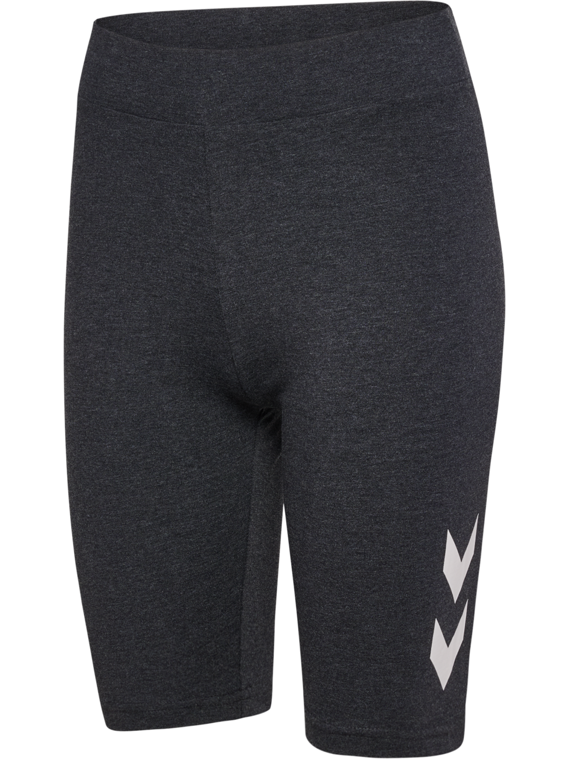 hmlPULSE LOGO MW SHORT TIGHTS, BLACK MELANGE, packshot