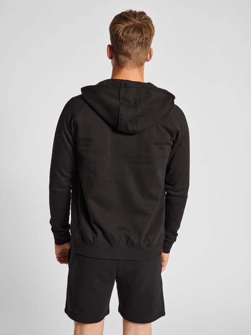 hmlRED CLASSIC ZIP HOODIE, BLACK, model