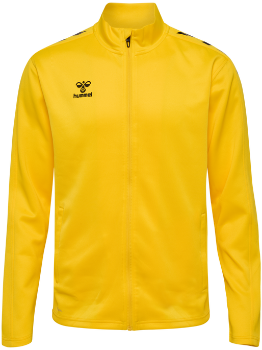 hmlCORE XK POLY ZIP SWEAT, SPORTS YELLOW hmlCORE XK POLY ZIP SWEAT, SPORTS YELLOW, packshot
