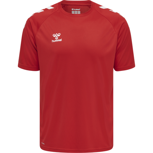 hmlCORE XK CORE POLY T-SHIRT S/S, TRUE RED hmlCORE XK CORE POLY T-SHIRT S/S, TRUE RED, packshot