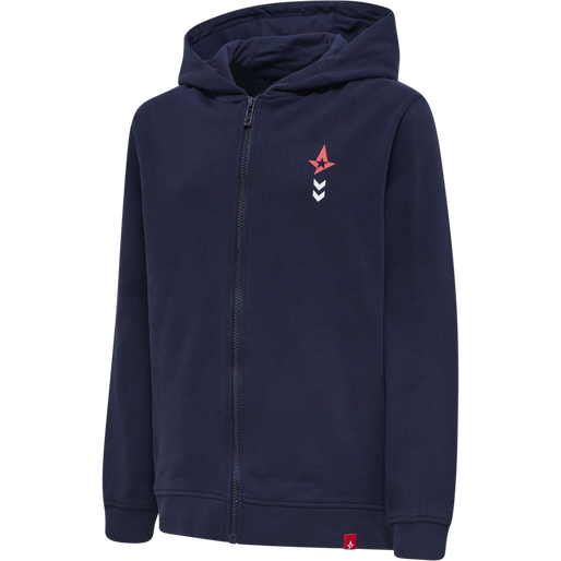 ASTRALIS 21/22 ZIP HOODIE KIDS, MARINE ASTRALIS 21/22 ZIP HOODIE KIDS, MARINE, packshot