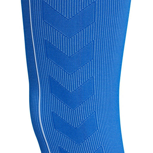 hmlTE CHRISTEL SEAMLESS MW TIGHTS, PLACID BLUE/LAPIS BLUE MELANGE, packshot