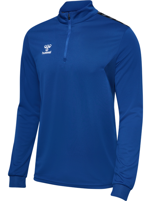 hmlAUTHENTIC HALF ZIP SWEAT, TRUE BLUE, packshot