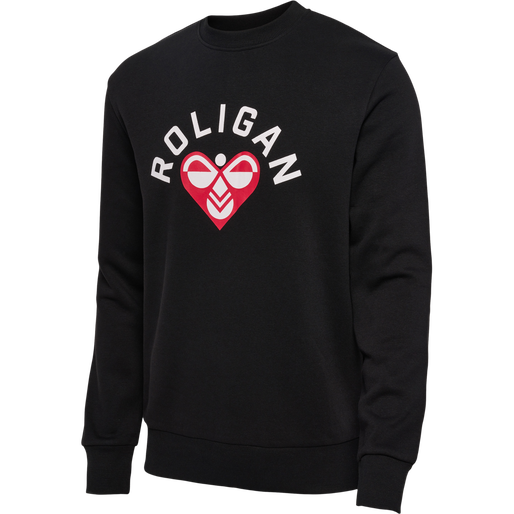 hmlROLIGAN SWEATSHIRT, BLACK hmlROLIGAN SWEATSHIRT, BLACK, packshot