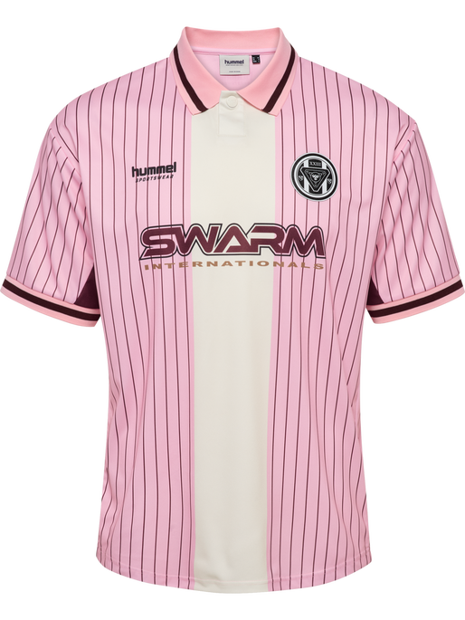 hmlLOOSE FB JERSEY S/S STRIPED, PINK-A-BOO, packshot