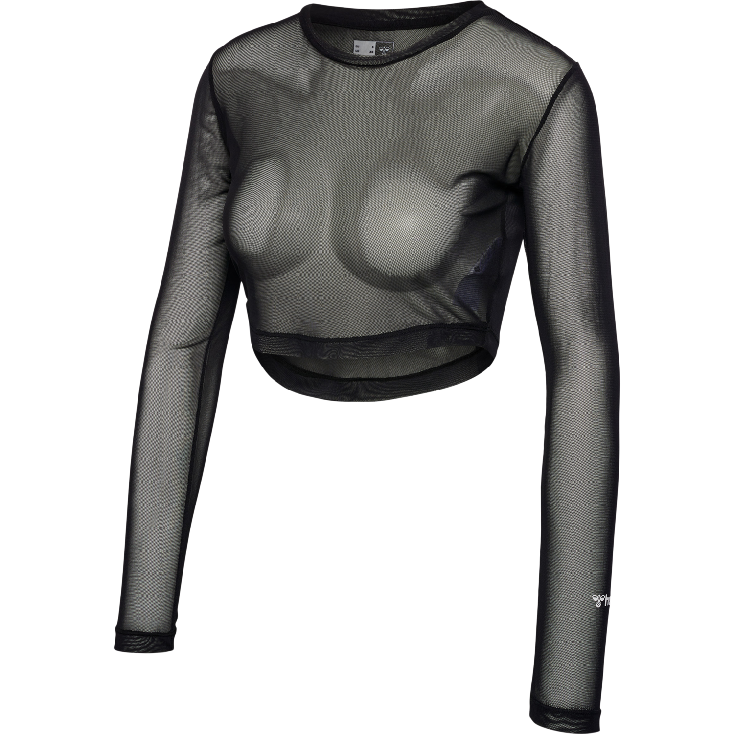 hmlMT FIERCE MESH T-SHIRT L/S, BLACK, packshot