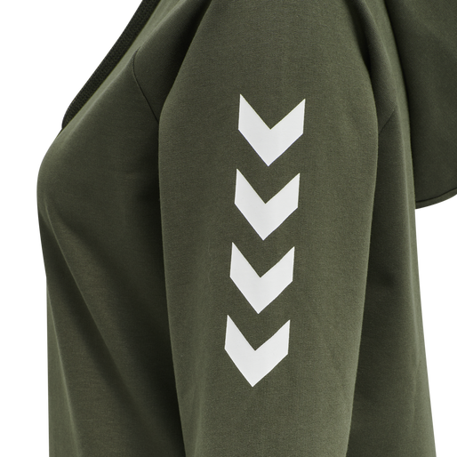 HMLGO COTTON HOODIE WOMAN, GRAPE LEAF HMLGO COTTON HOODIE WOMAN, GRAPE LEAF, packshot