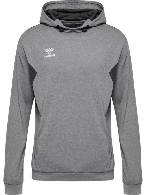 hmlAUTHENTIC PL HOODIE, GREY MELANGE, packshot