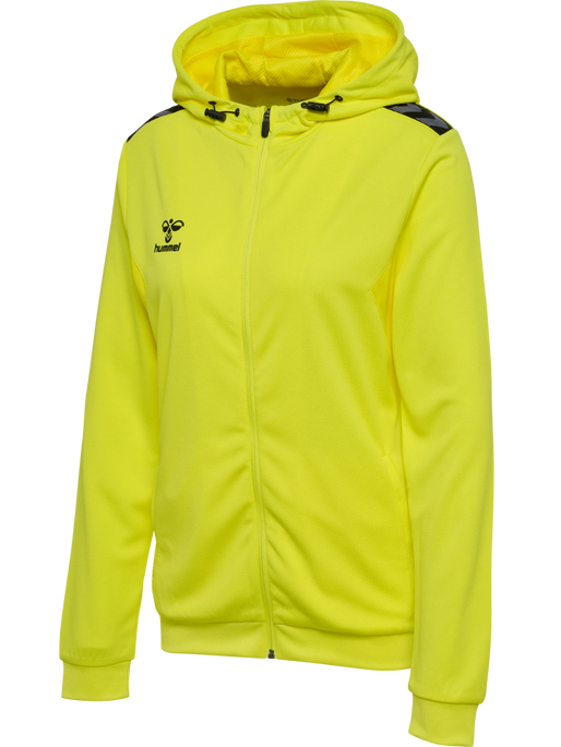 hmlAUTHENTIC PL ZIP HOODIE WOMAN, BLAZING YELLOW, packshot